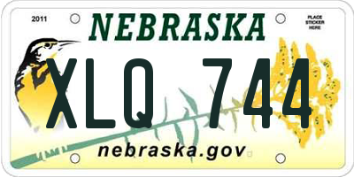 NE license plate XLQ744