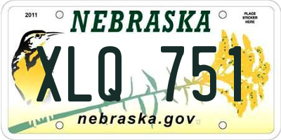 NE license plate XLQ751