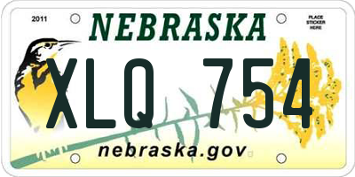 NE license plate XLQ754
