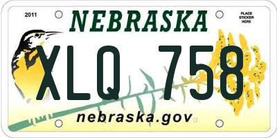 NE license plate XLQ758