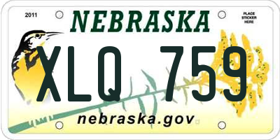 NE license plate XLQ759