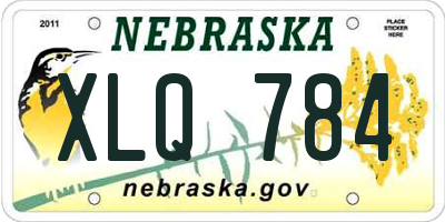 NE license plate XLQ784
