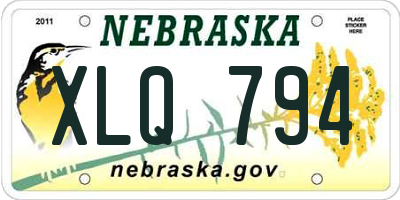 NE license plate XLQ794