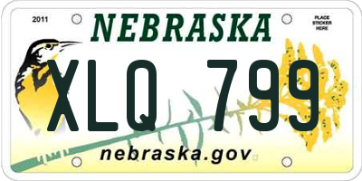 NE license plate XLQ799