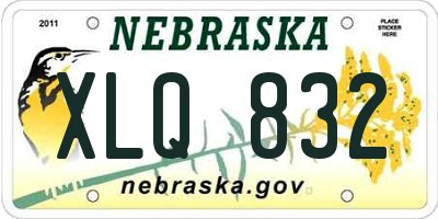NE license plate XLQ832