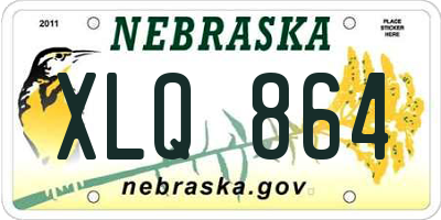 NE license plate XLQ864