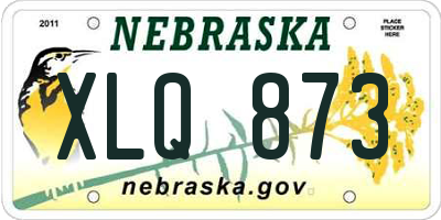 NE license plate XLQ873