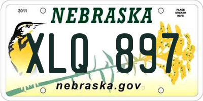 NE license plate XLQ897