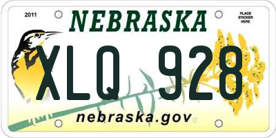 NE license plate XLQ928