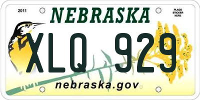 NE license plate XLQ929