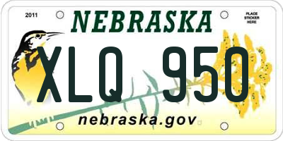 NE license plate XLQ950