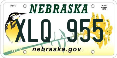 NE license plate XLQ955