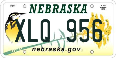 NE license plate XLQ956