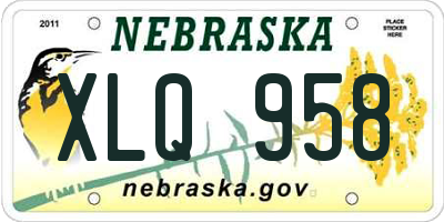 NE license plate XLQ958