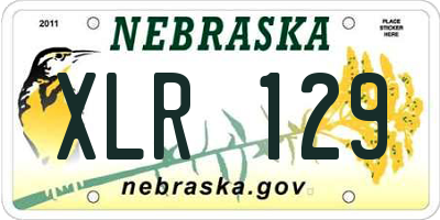 NE license plate XLR129