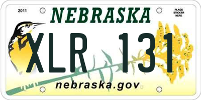 NE license plate XLR131