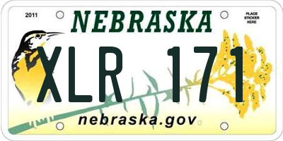 NE license plate XLR171