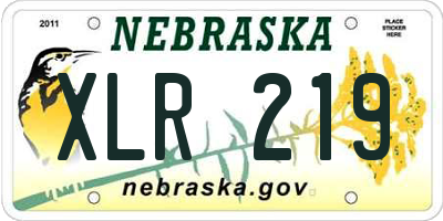 NE license plate XLR219