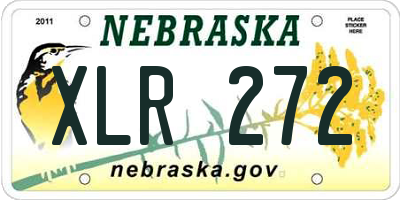 NE license plate XLR272