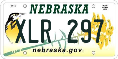 NE license plate XLR297