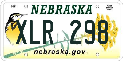 NE license plate XLR298