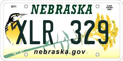 NE license plate XLR329