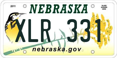 NE license plate XLR331
