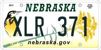 NE license plate XLR371