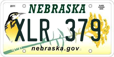 NE license plate XLR379