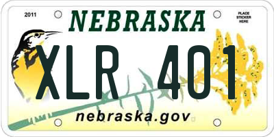 NE license plate XLR401
