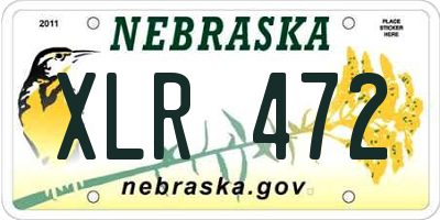 NE license plate XLR472