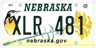 NE license plate XLR481