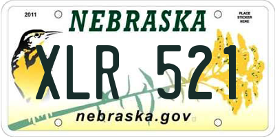 NE license plate XLR521