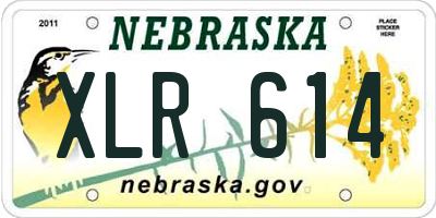NE license plate XLR614