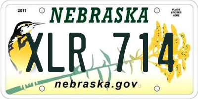 NE license plate XLR714