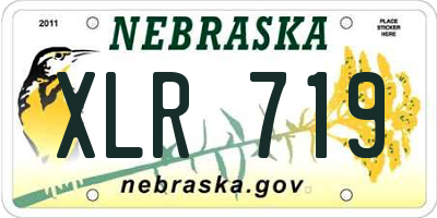 NE license plate XLR719