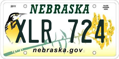 NE license plate XLR724