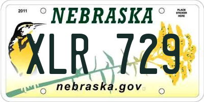 NE license plate XLR729