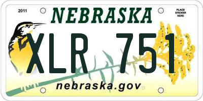 NE license plate XLR751