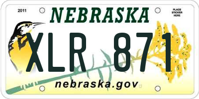NE license plate XLR871