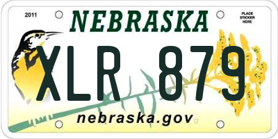 NE license plate XLR879