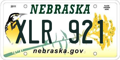 NE license plate XLR921