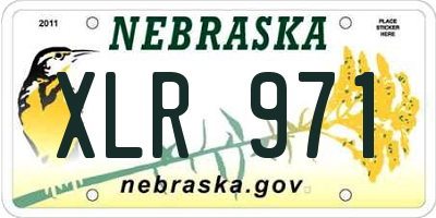 NE license plate XLR971