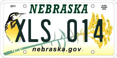 NE license plate XLS014