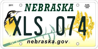 NE license plate XLS074