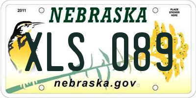 NE license plate XLS089