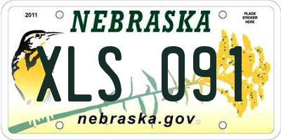 NE license plate XLS091