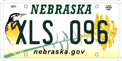 NE license plate XLS096
