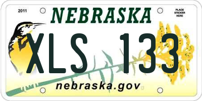 NE license plate XLS133