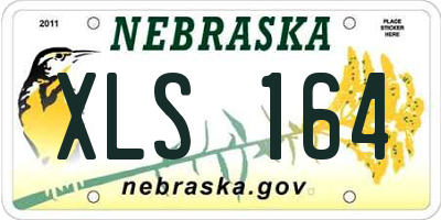 NE license plate XLS164